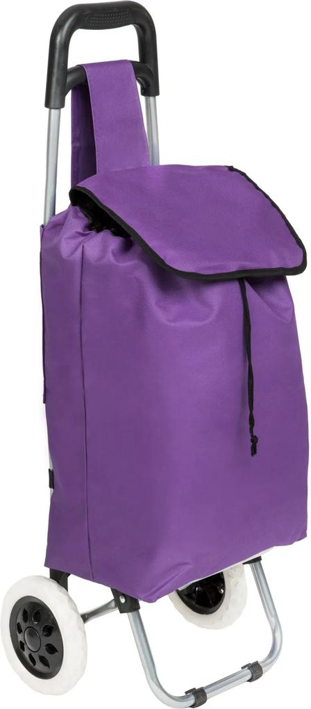 tectake 401269 nákupná taška na kolieskach - fialová