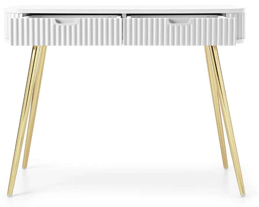 KONZOLA BELLISSA BIELA + ZLATÉ NOHY