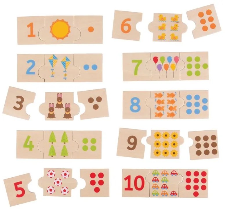 Bigjigs edukatívne puzzle počítanie