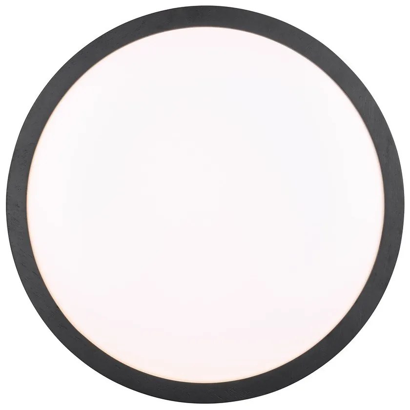 Čierne LED stropné svietidlo ø 40 cm Iseo – Trio