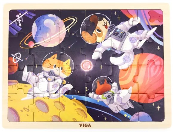 Puzzle na podstavci Viga 44646 24 dielikov - vesmír