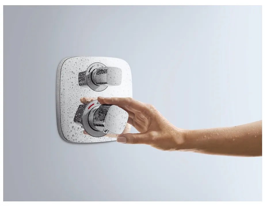 Hansgrohe Ecostat E, termostatická batéria pod omietku s uzatváracím a prepínacím ventilom, chrómová, HAN-15708000