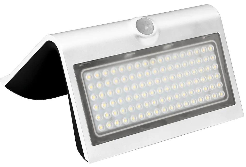 Ecolamp Exteriérové solárne nástenné LED svietidlo Butterfly, 1x LED 6,8w, biela, pohybový senzor