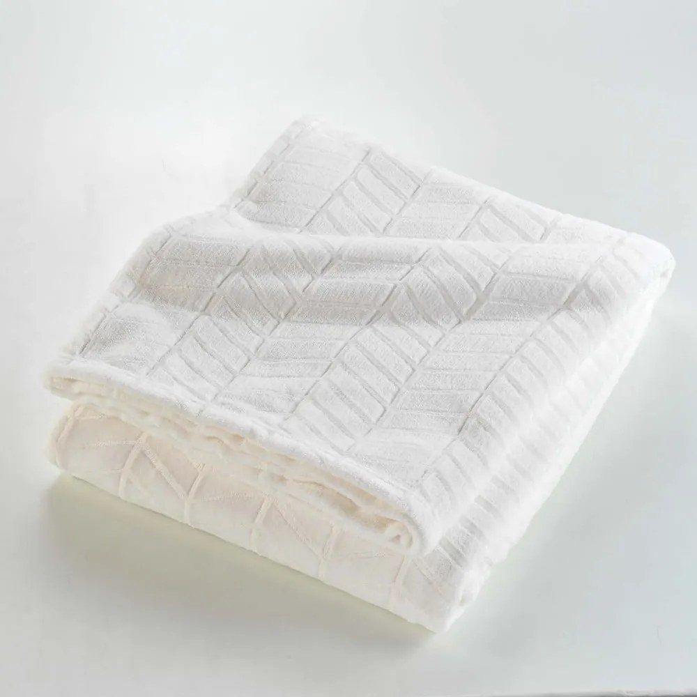Krémový pléd z mikroflanelu 180x220 cm Arya – douceur d'intérieur
