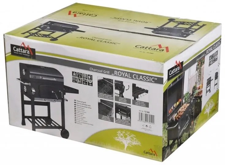 Cattara 13040 Gril na drevené uhlie Royal, 102 x 60 x 106 cm