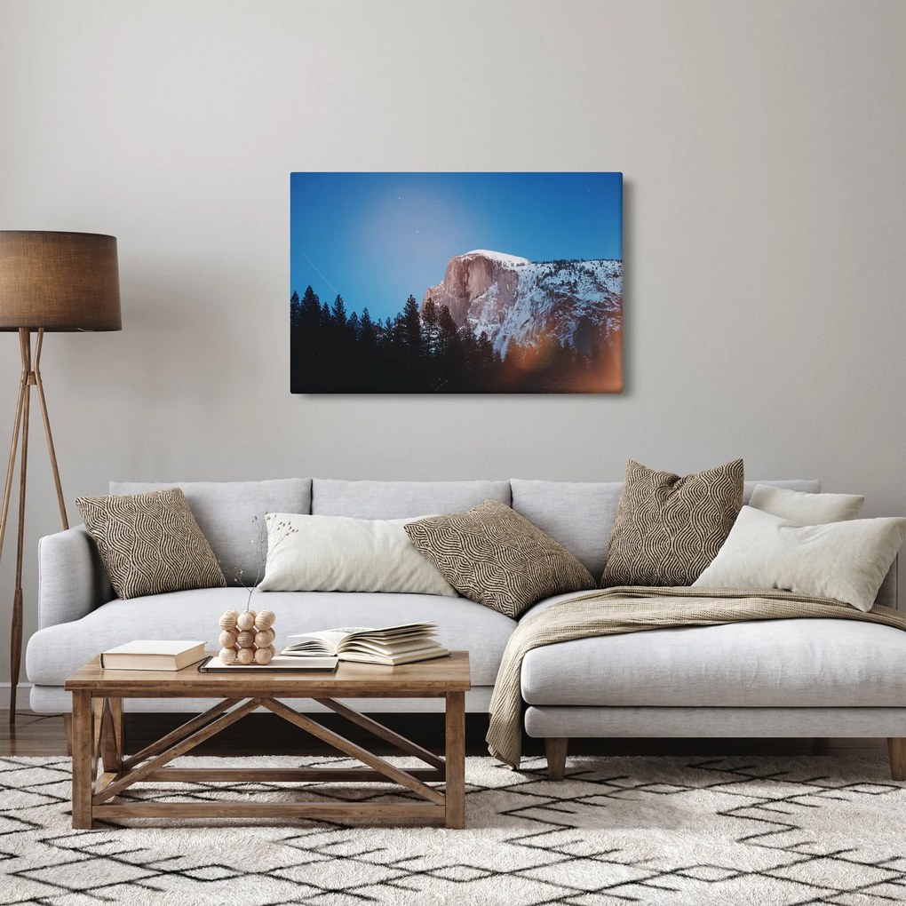 Obraz - Nočný vrchol hôr (90x60 cm)