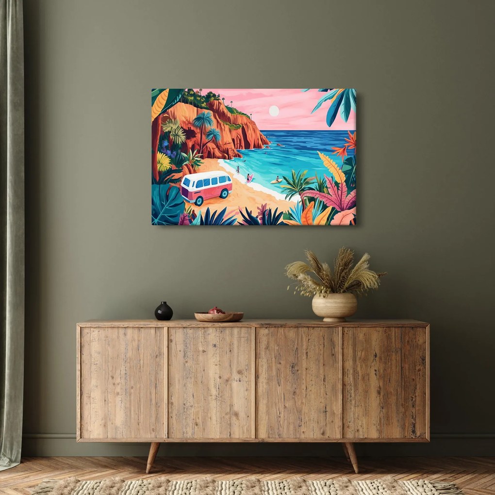 Obraz - Karavan pri oceáne (90x60 cm)