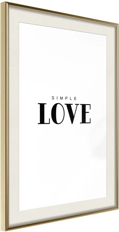 Plagát s jednoduchým nápisom - Simple Love