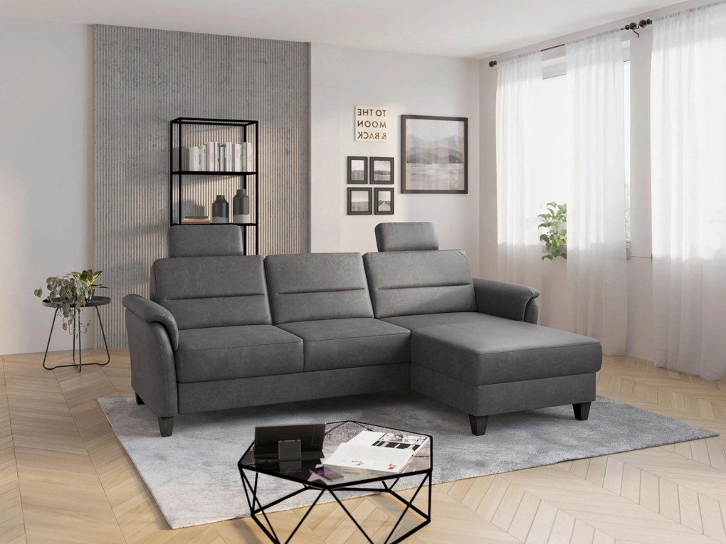 XXXLutz ROHOVÁ SEDAČKA, textil, antracitová Sit & More - Sedačky - 000144019752