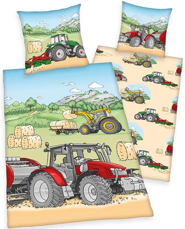Herding Povlečení Traktor 140x200/70x90 cm