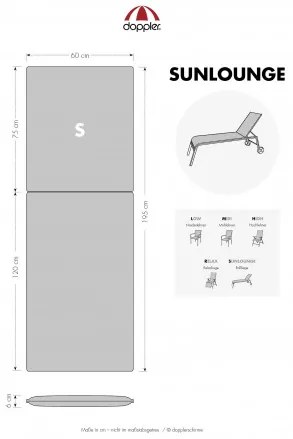 Doppler LIVING 5104 - poduška na záhradné ležadlo