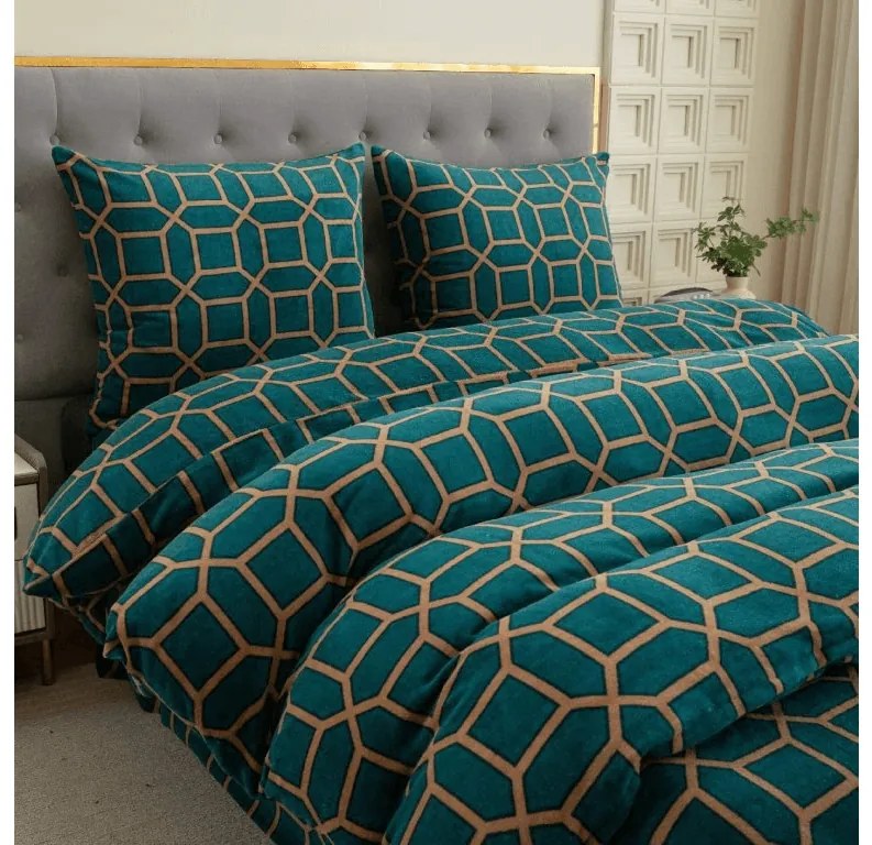 Mikroplyšové obliečky KERNATO zelené Rozmer obliečky: 70 x 80 cm | 140 x 200 cm