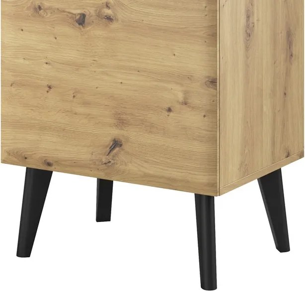 Vysoká vitrína Nordi, dub artisan