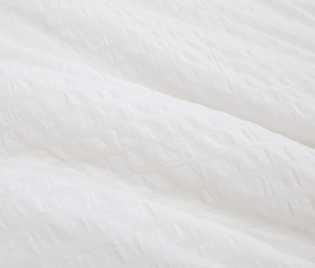 Krepová posteľná bielizeň, biela, štandardná veľkosť