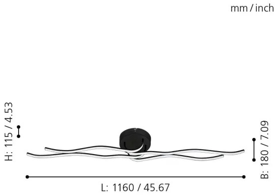 Eglo 99322 - LED Prisadený luster RONCADE LED/36W/230V