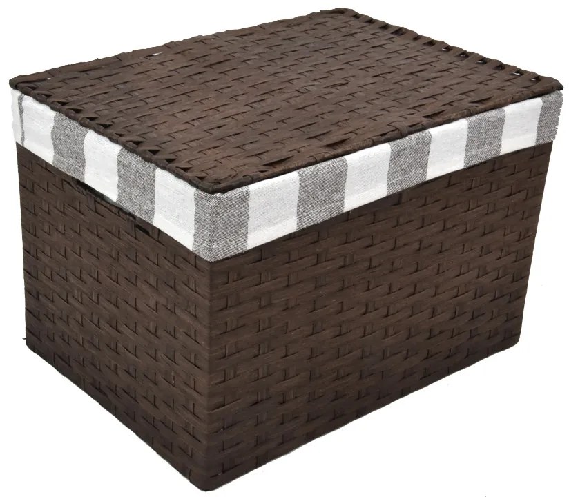 Úložný box s vekom hnedy Rozmery (cm): 43x32, v. 30