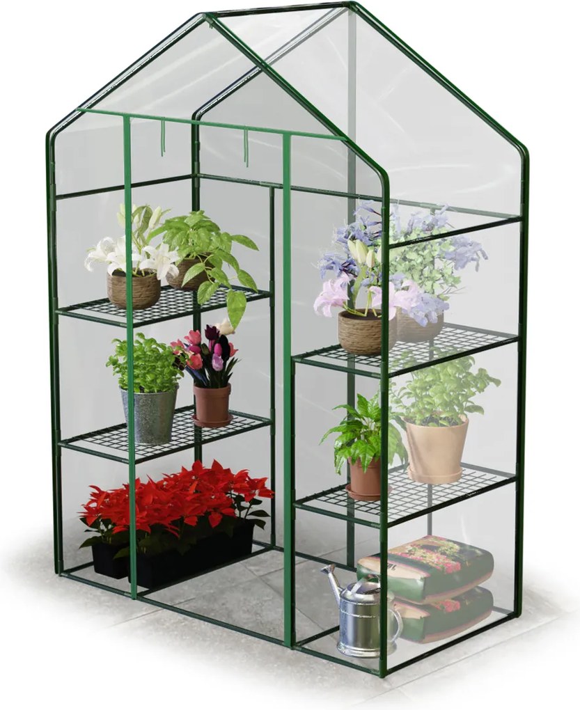 Skleník dve police 140 x 71 x 195 cm Plonos 4922