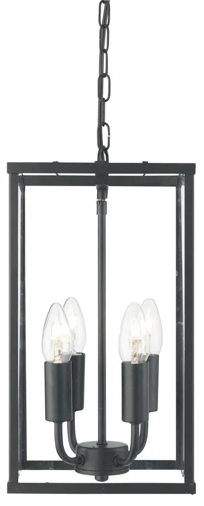 Searchlight Searchlight 4244BK - Luster na reťazi LANTERN NOIR 4xE14/60W/230V SR0290