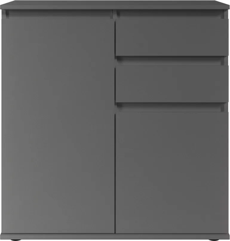 Skrinka s 2 šuplíkmi Brest, 80 cm, antracitová