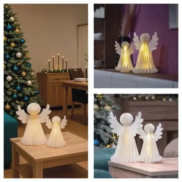 LED Vianočná dekorácia 20xLED/6xAA anjeli