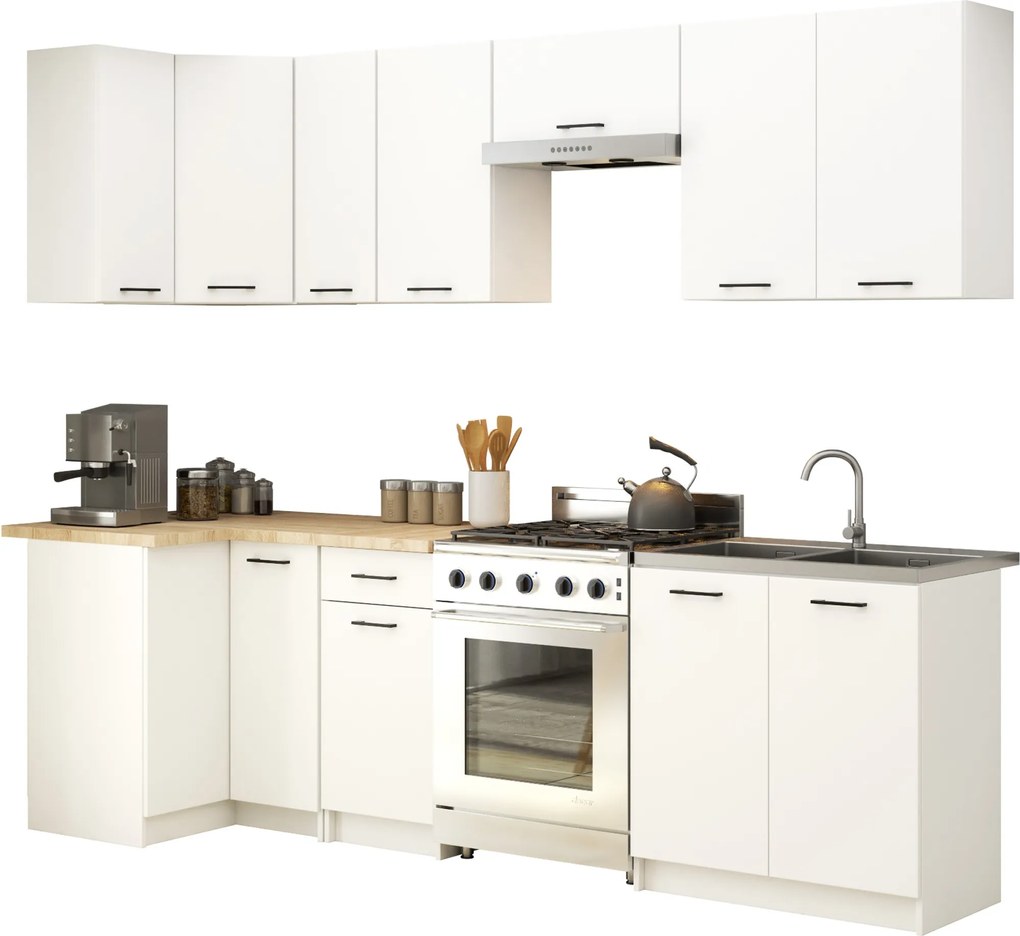 Rohová závesná kuchynská skrinka Olivia 60x72 cm biela