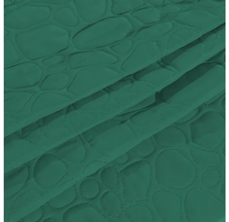 Zelený prehoz na posteľ so vzorom STONE Rozmer: 200 x 220 cm