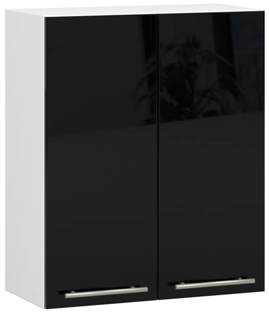 Závěsná kuchyňská skříňka Olivie W 60 cm bílo-černá