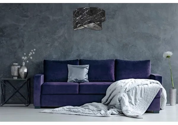 Luster na lanku 1xE27/60W/230V čierna/strieborná