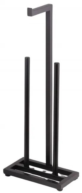 Erga Pap2, zásobník na toaletný papier na postavenie 60cm (8 roliek), čierna matná, ERG-YKA-P.PAP2-BLK