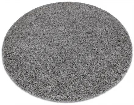 Okrúhly koberec SOFFI shaggy 5cm sivá Veľkosť: 120 cm - kruh