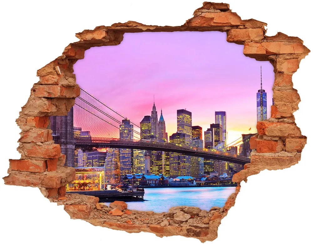 Fototapeta diera na stenu Manhattan new york city nd-c-88002483