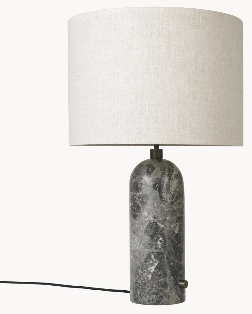 Veľká stmievateľná stolová lampa's mramorovým podstavcom Gravity, rôzne veľkosti