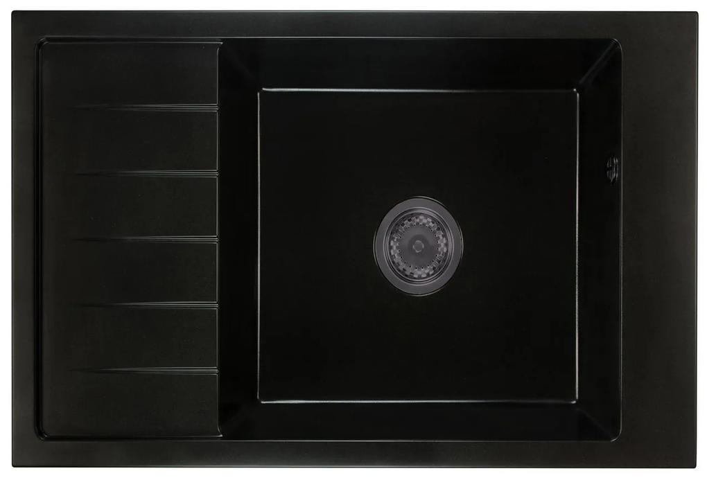 Kuchynský drez Lurano (čierna) (bez otvoru pre batériu) (L). Vlastná spoľahlivá doprava až k Vám domov. 1065934