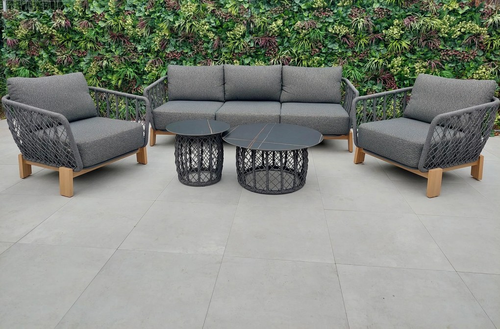 Hliníkový vypletaný záhradný nábytok KINGSTOWN