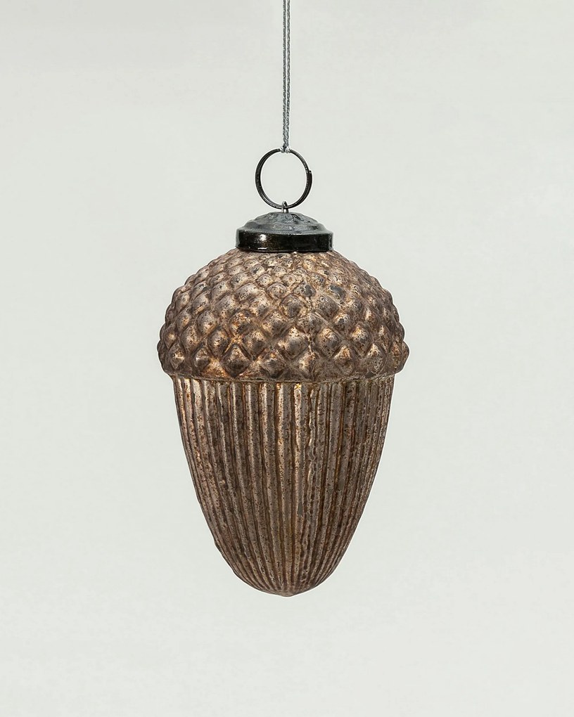 Sklenená ozdoba Acorn Gold 7x7x10 cm