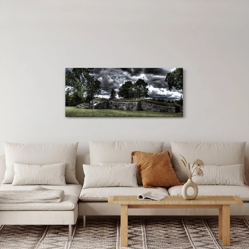 Obraz zatiahnutej oblohy (120x50 cm)