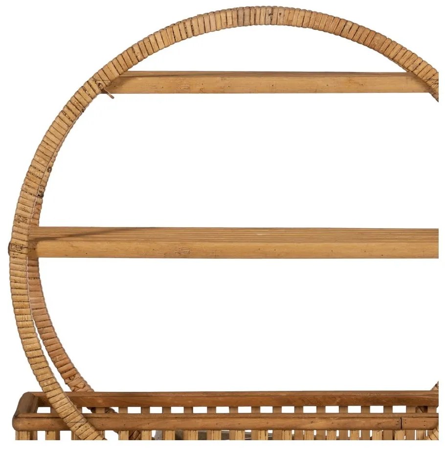 Poschodová ratanová polica v prírodnej farbe 45,5 cm – Ixia