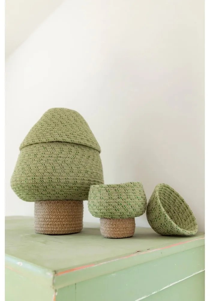 Zelený látkový detský kôš na hračky ø 25x36 cm Big Tree – Lorena Canals