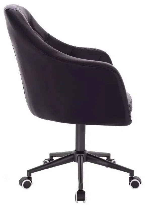 LuxuryForm DESIGN Kreslo ANDORA na čierne podstave s kolieskami - čierne
