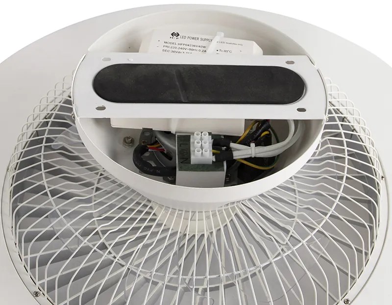 Stropný ventilátor strieborný s hviezdnym efektom 60 cm vrátane LED stmievateľný s diaľkovým ovládaním - Climo