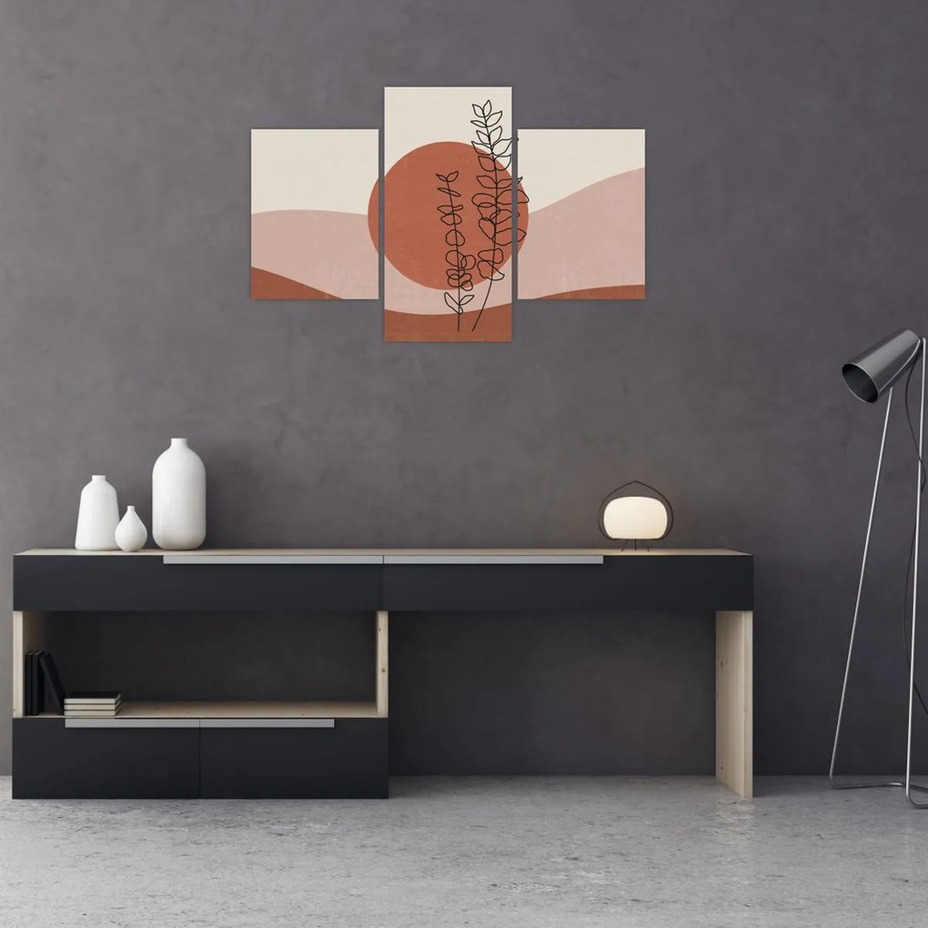 Obraz - Boho listy N⁰1 (90x60 cm)