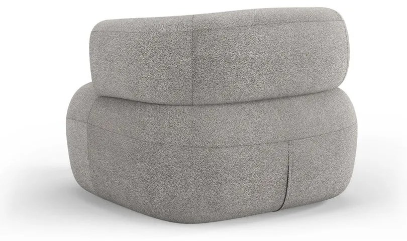 Svetlosivé kreslo z textílie buklé Jenny – Micadoni Home