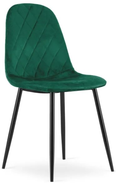 Zamatová jedálenská stolička New York zelená