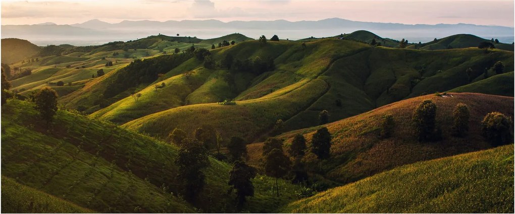Obraz - Výhľad na thajské kopčeky (120x50 cm)