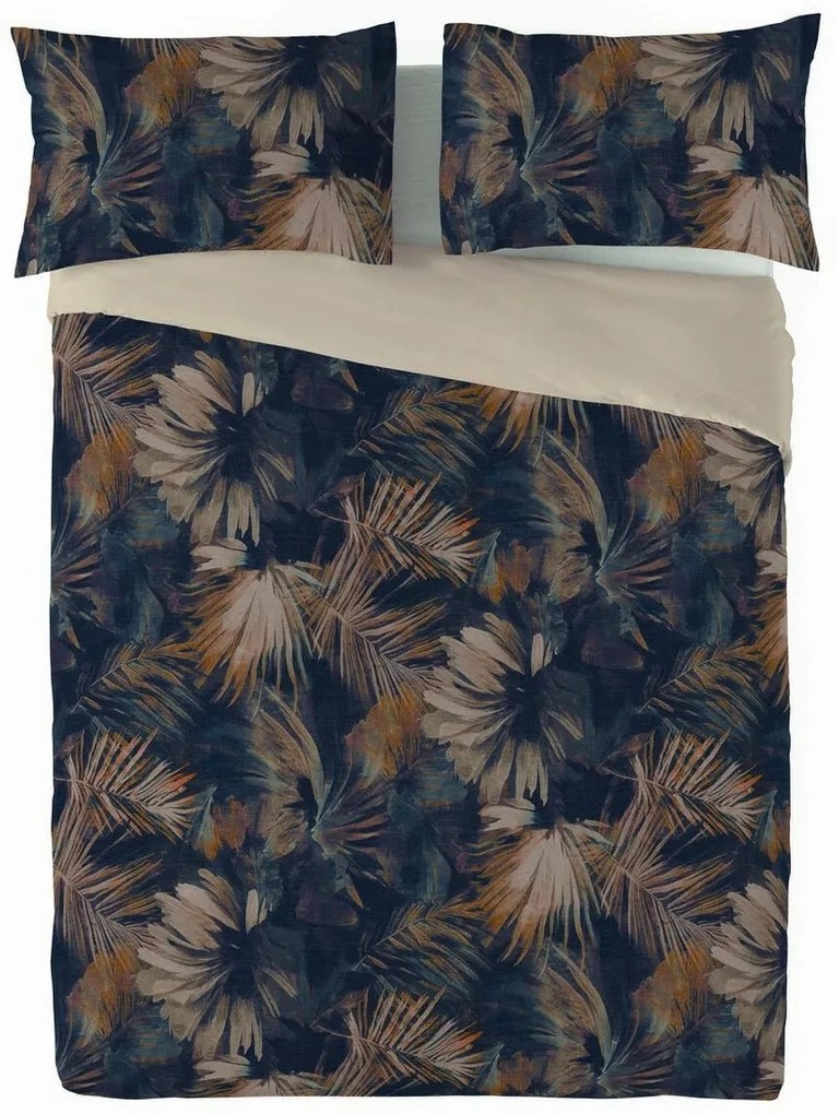 Obliečky zo zmesi bavlny a ľanu Vodné listy, 160 x 200 cm, 2 ks 70 x 80 cm