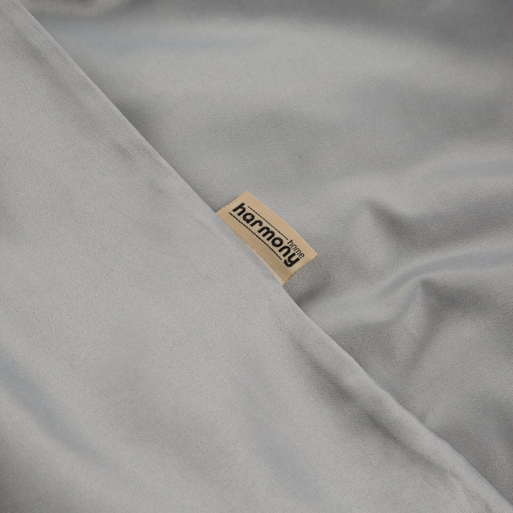 BAVLNENÉ OBLIEČKY HARMONY 160X200 CM, 2KS 70X80 CM STRIEBORNÉ