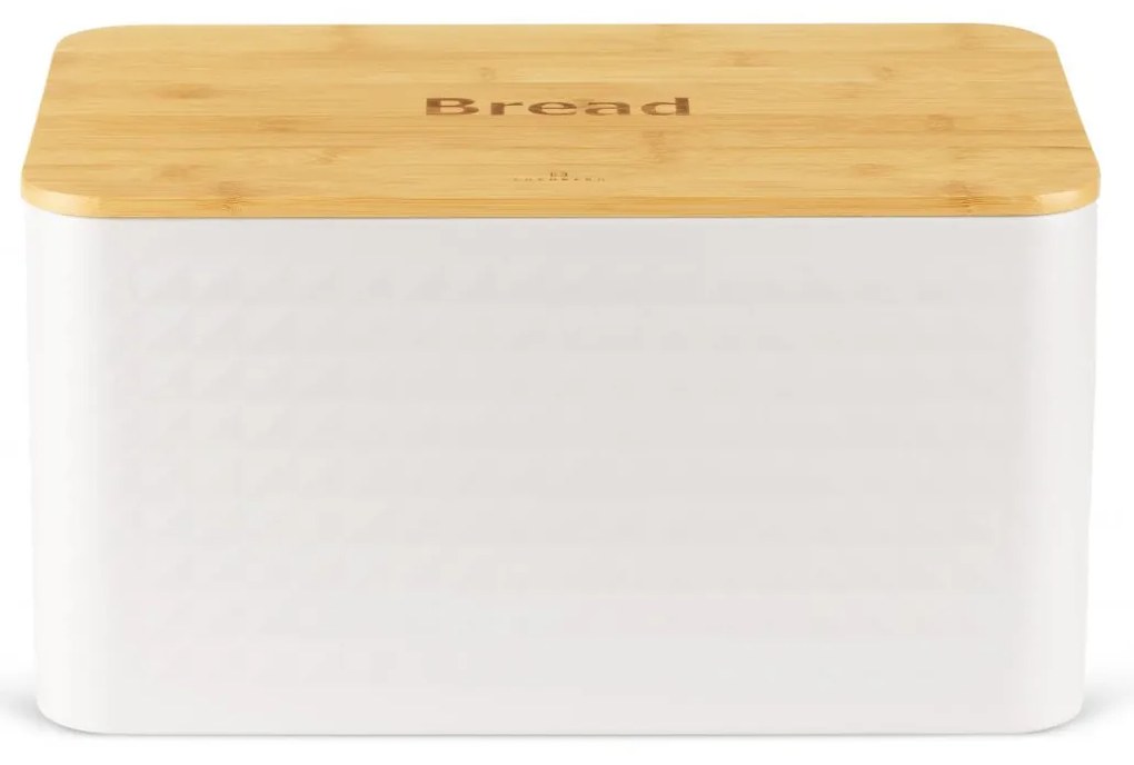WELLHOX sada chlebníka s 3 dózami v bielej farbe