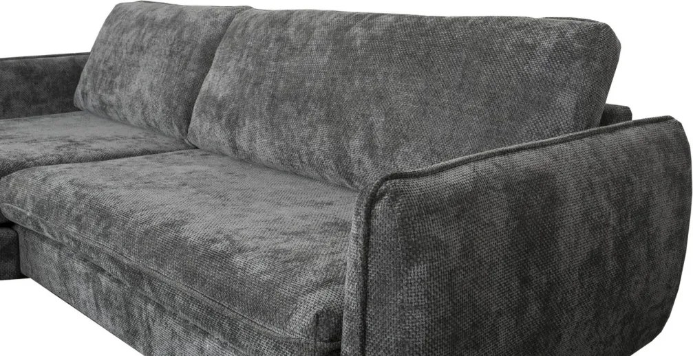 Rohová sedačka Salma, grafitová tkanina, univerzálna pravá/ľavá