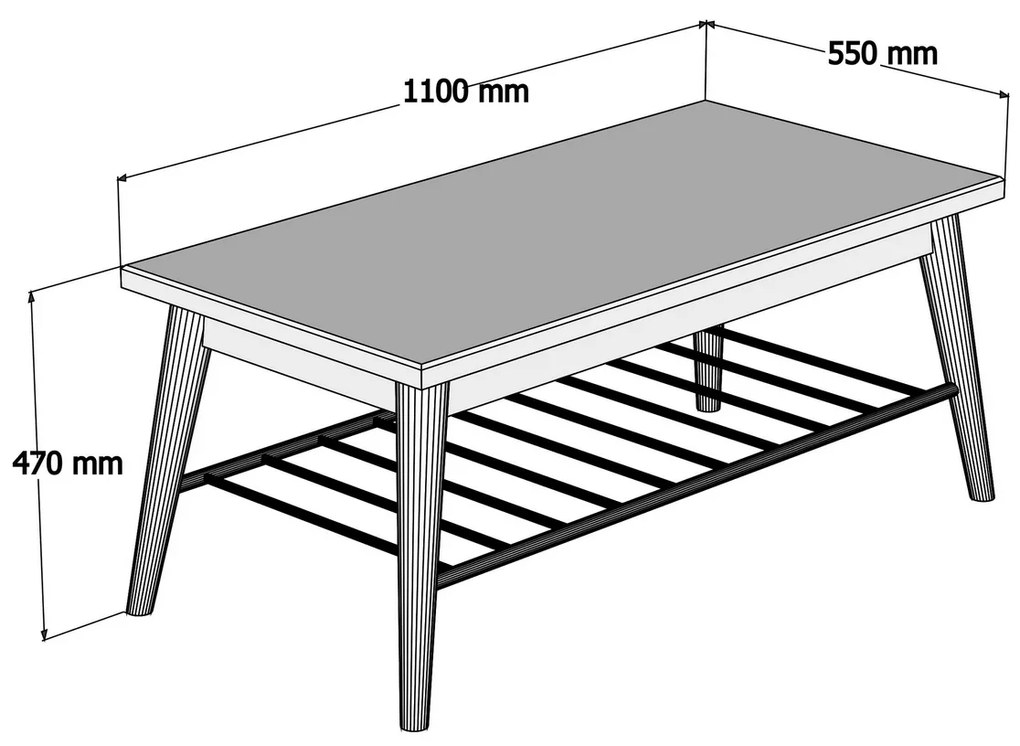 Konferenčný stolík Sakura Walnut