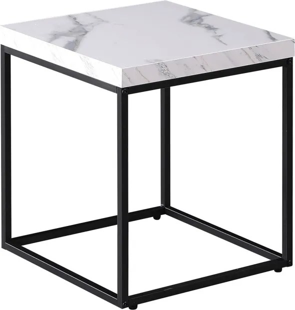 Konferenčný stolík biely, mramor CT-V2004 WT